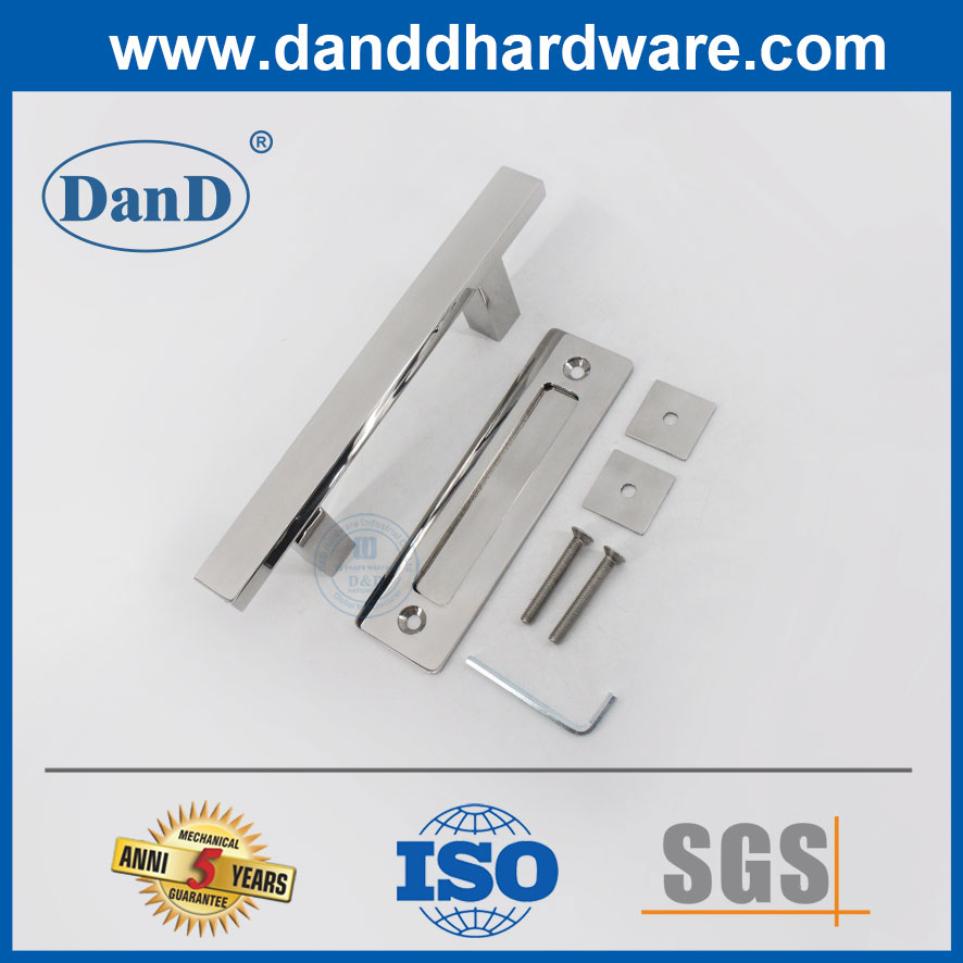 Modern Polished Stainless Steel Square Shape Sliding Door Handle for Barn Door-DDBD103