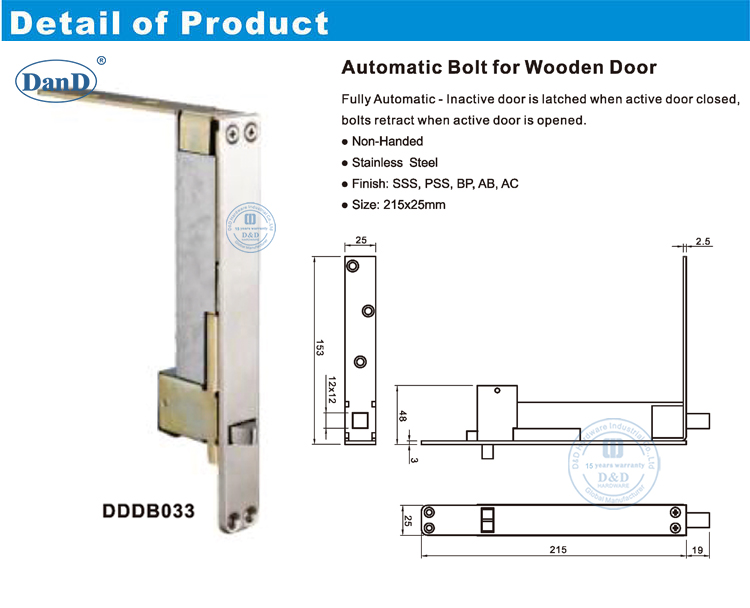 Wooden Door Bolt