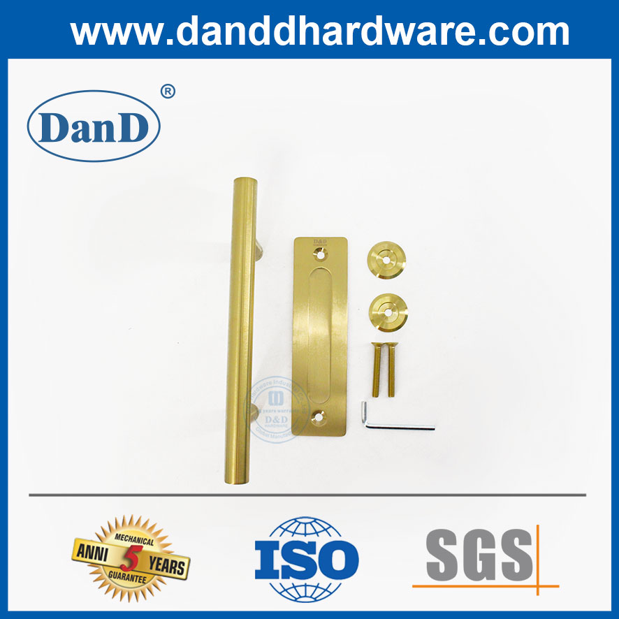 Exterior Sliding Barn Doors Handle Stainless Steel Gold Barn Door Handle-DDBD102