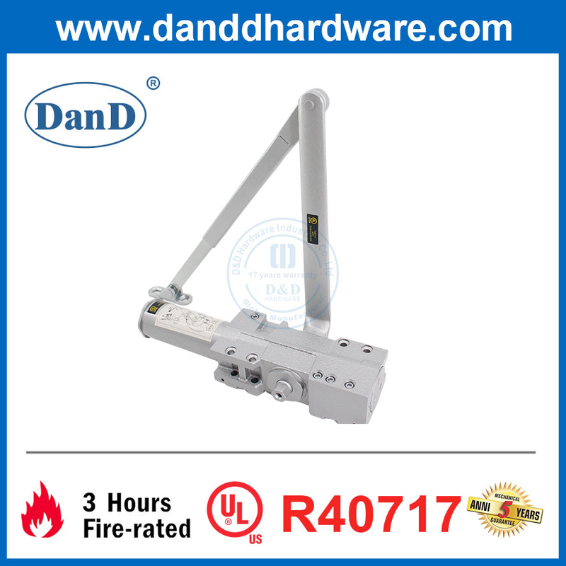Heavy Duty Hydraulic Aluminum UL Listed Certification Back Check Hotel Fireproof Commercial Door Closer-DDDC060