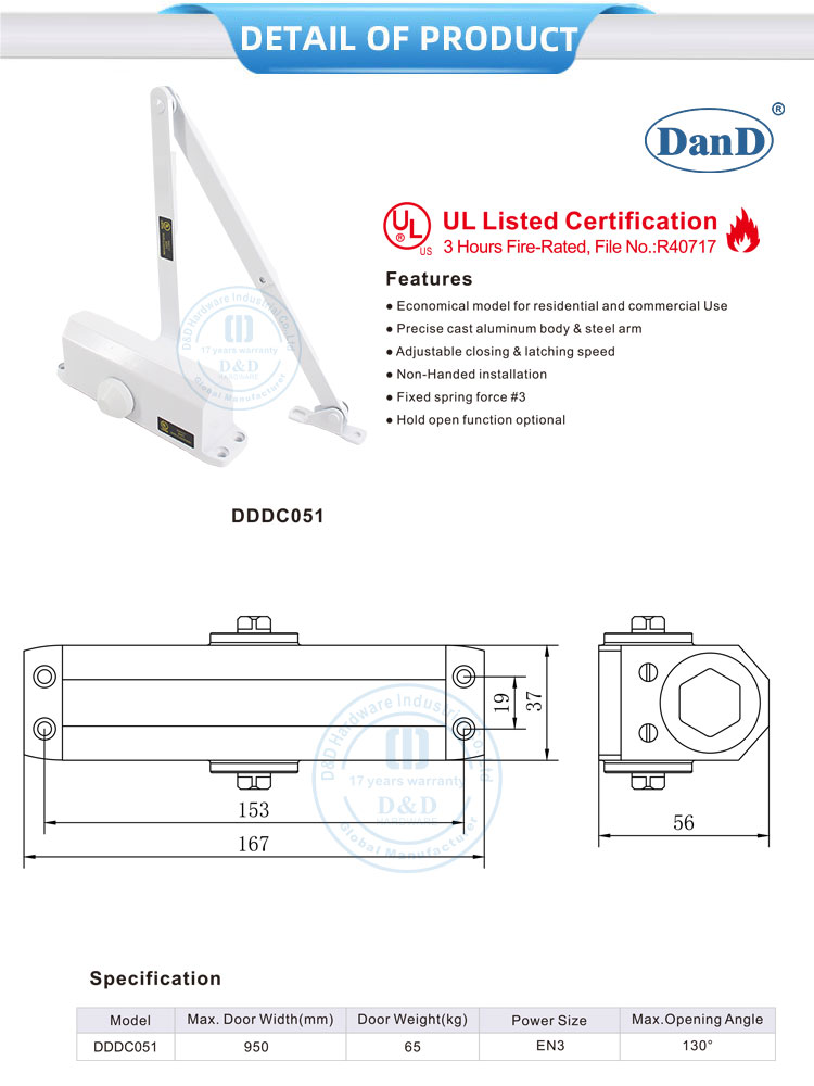 Aluminum Door Closer