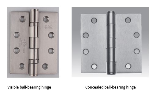 Conventional hinges with Doors -D and D Hardware