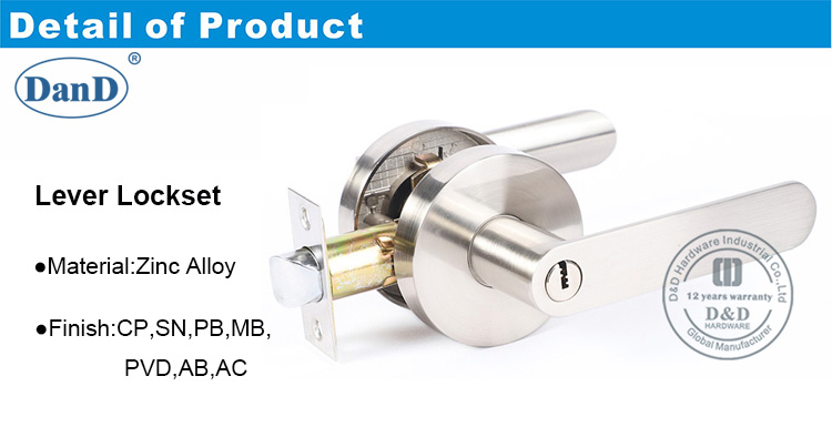 Lever Lockset for Wooden Door-DDLK073-D and D Hardware