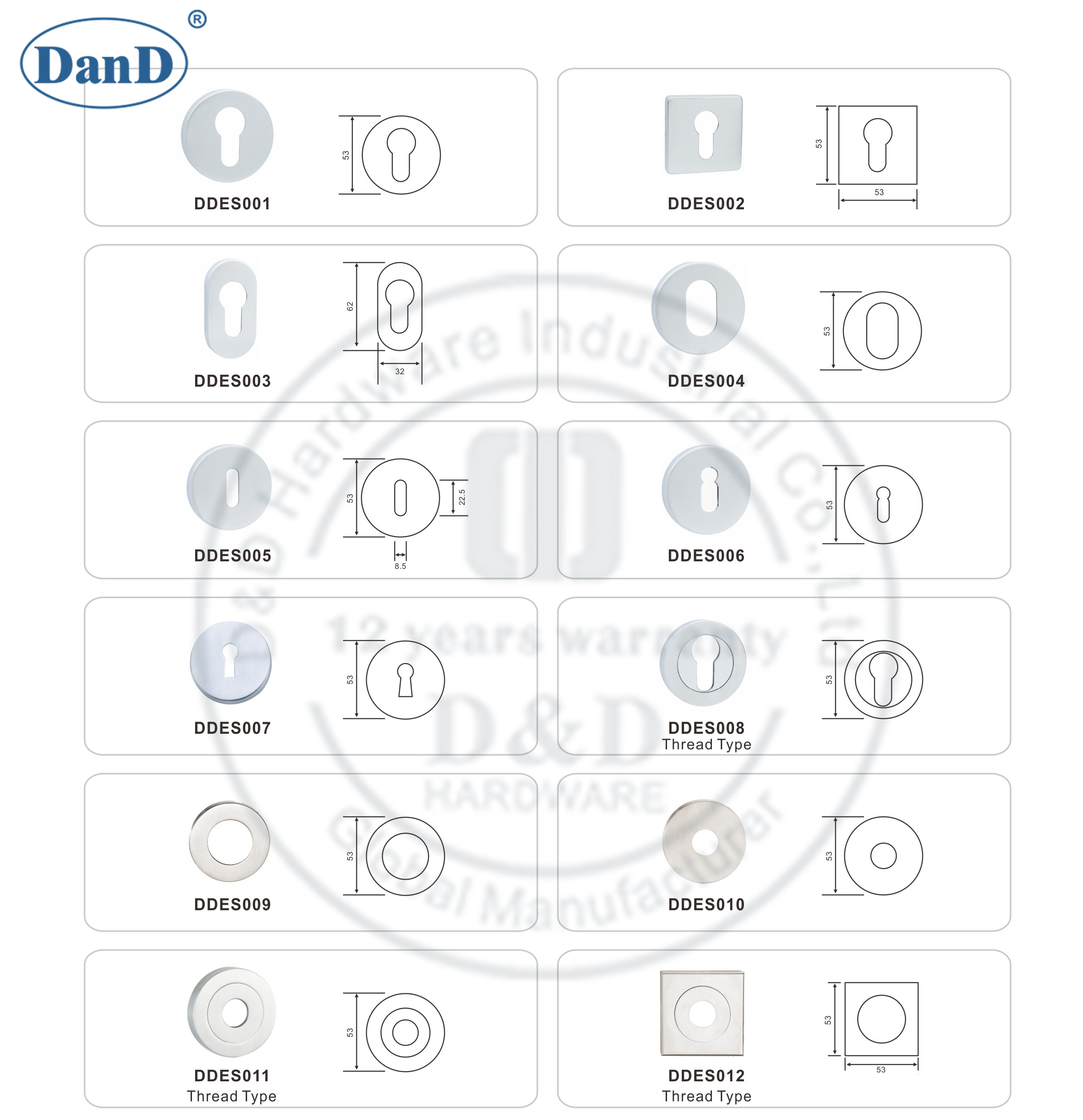 Escutcheon-D and D Hardware