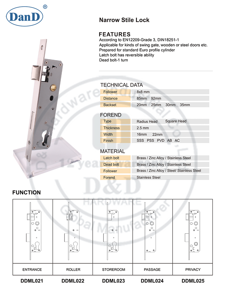 Deadbolt 1-turn Lock-D and D Hardware