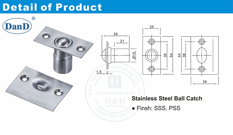 Ball Catch Latch -D and D Hardware