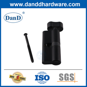 Bathroom Security 70mm Euro Brass Cylinder Lock Black Door Lock Cylinders-DDLC007-70mm-MB