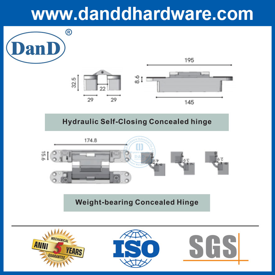 Hydraulic Positioning Concealed Hinge