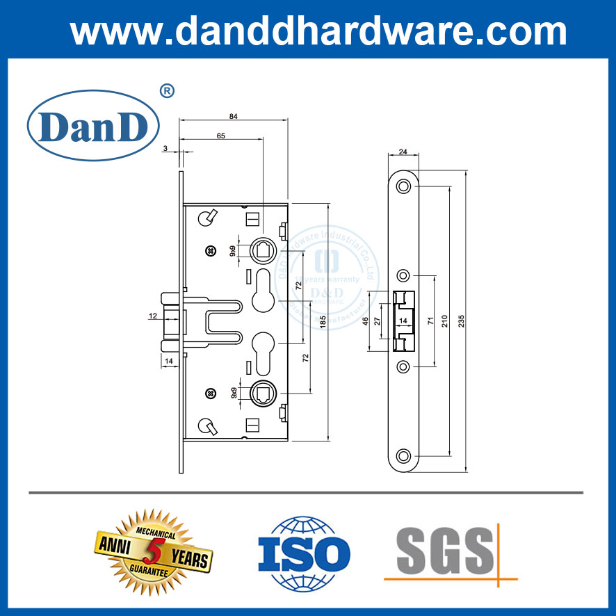 Mortise Door Lock Body