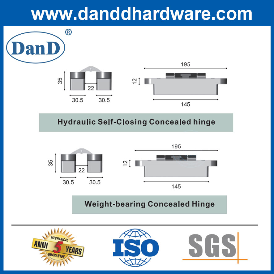 125 Degree Adjustable Concealed Hinge
