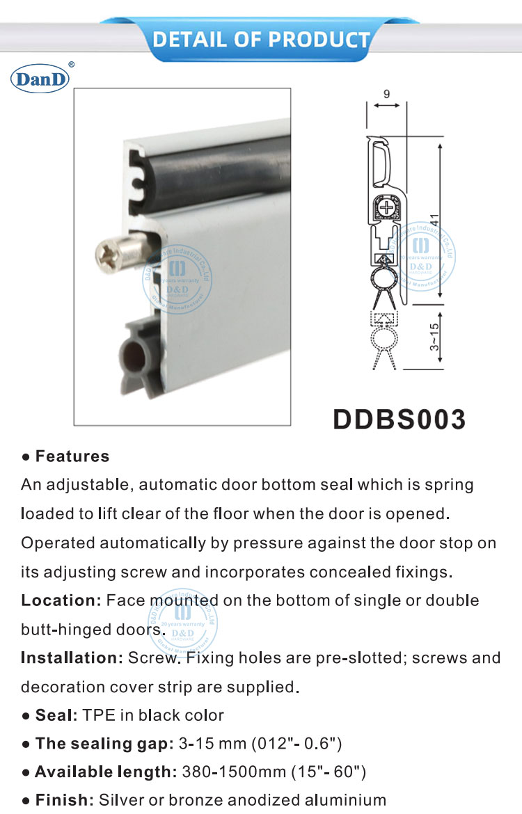 automatic bottom door seal