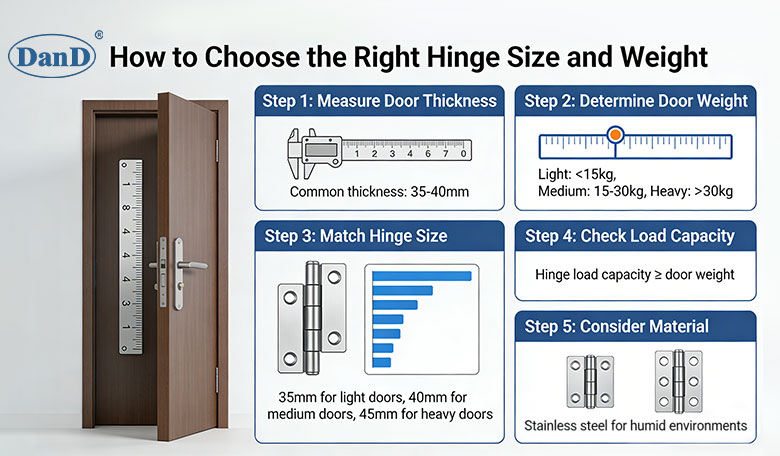 How to choose right hinge size and weight