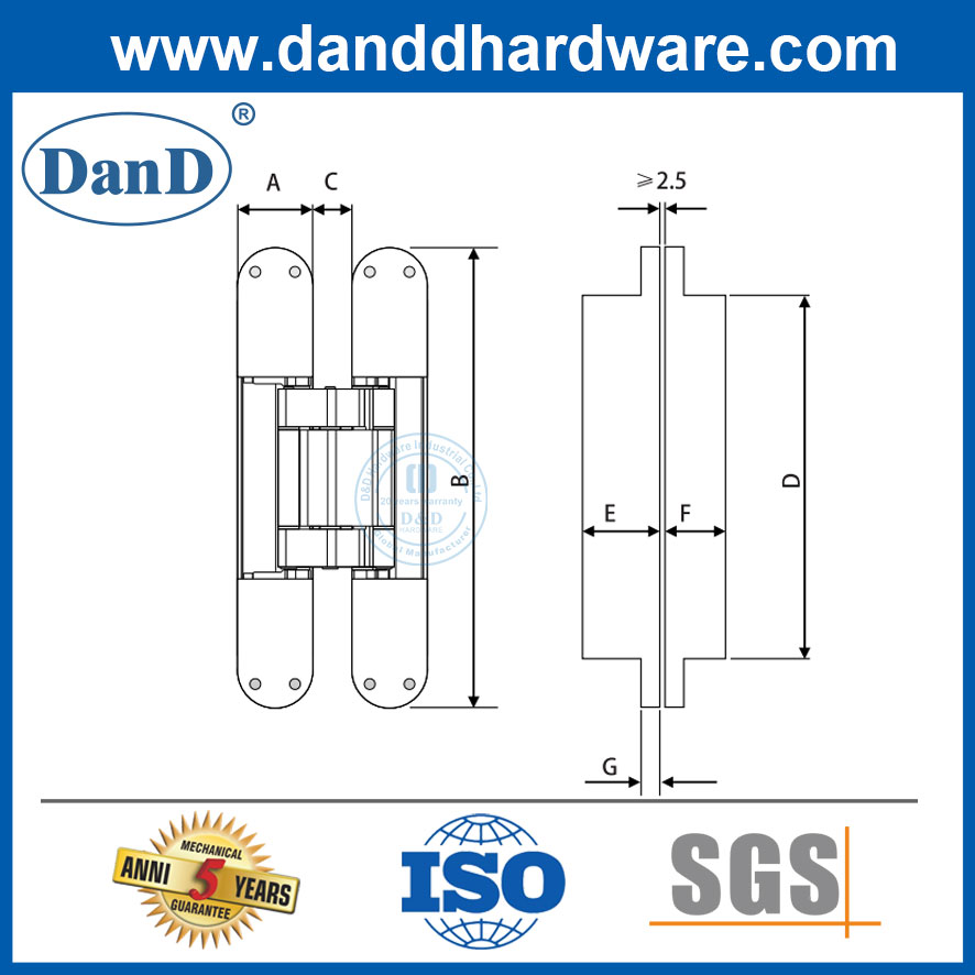 Adjustable Hidden Hinge Manufacturer