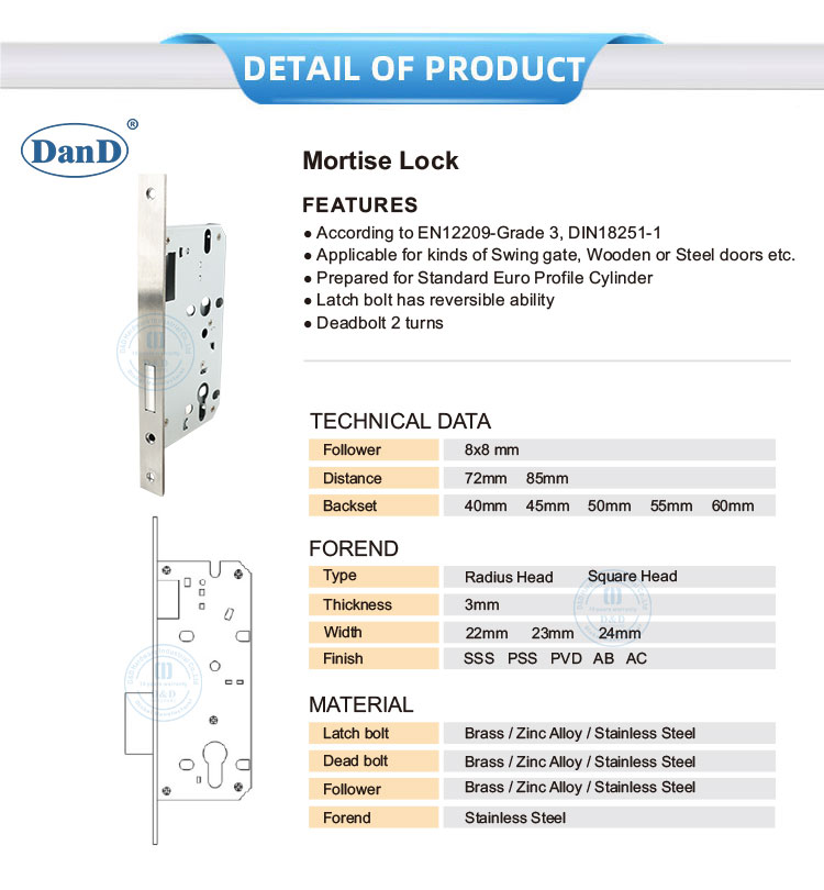 Storeroom Door Mortise Lock
