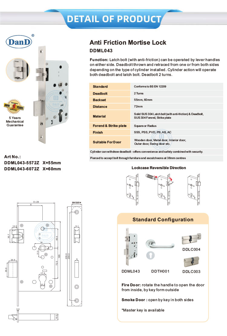 Anti Friction Door Lock