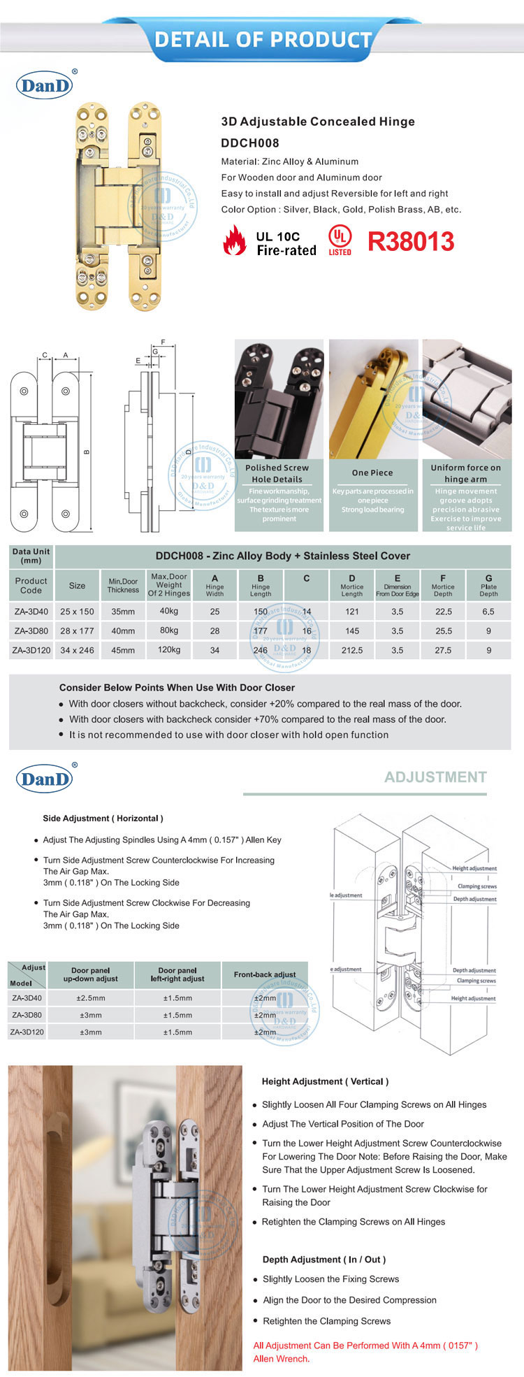 concealed hinge manufacturer