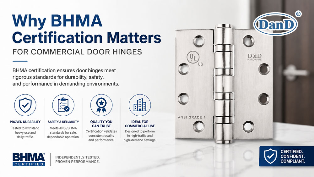 Why BHMA Certification Matters for Commercial Door Hinges