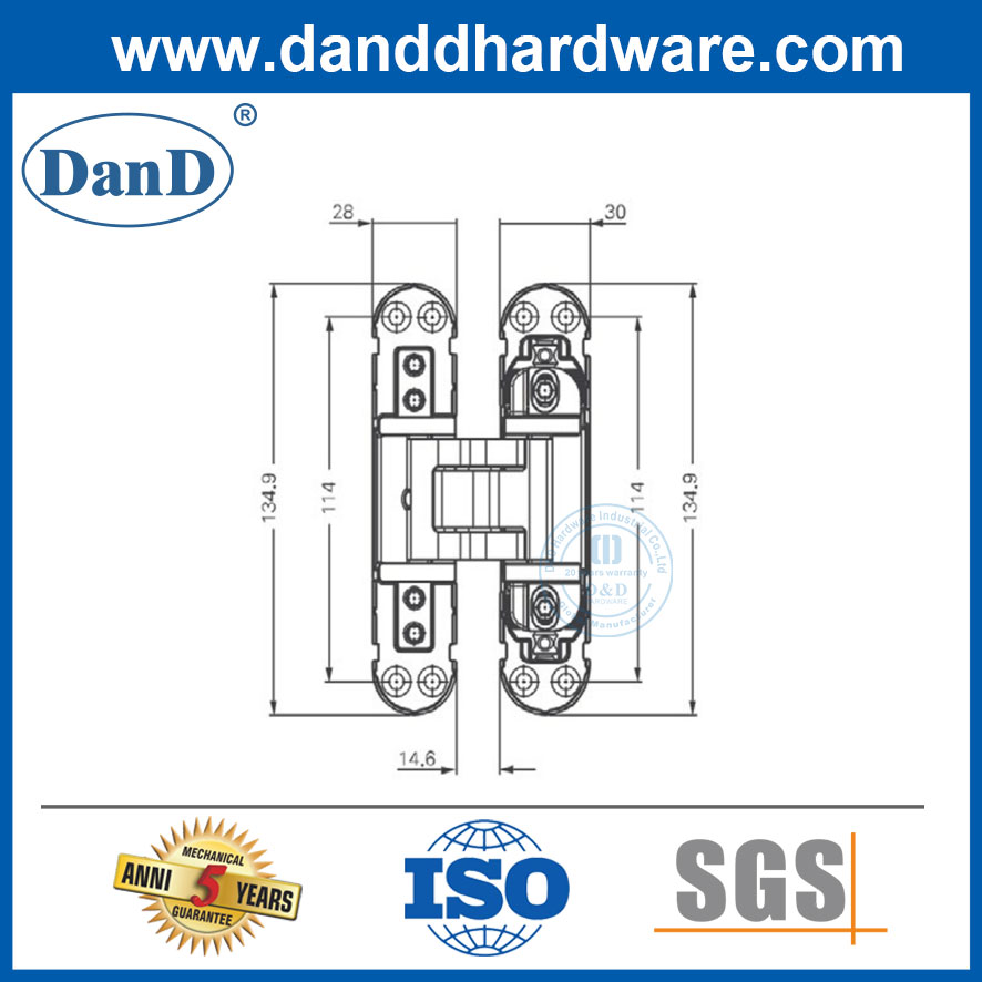 heavy duty concealed door hinge