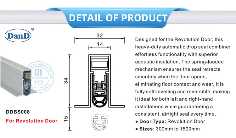 automatic drop door seal