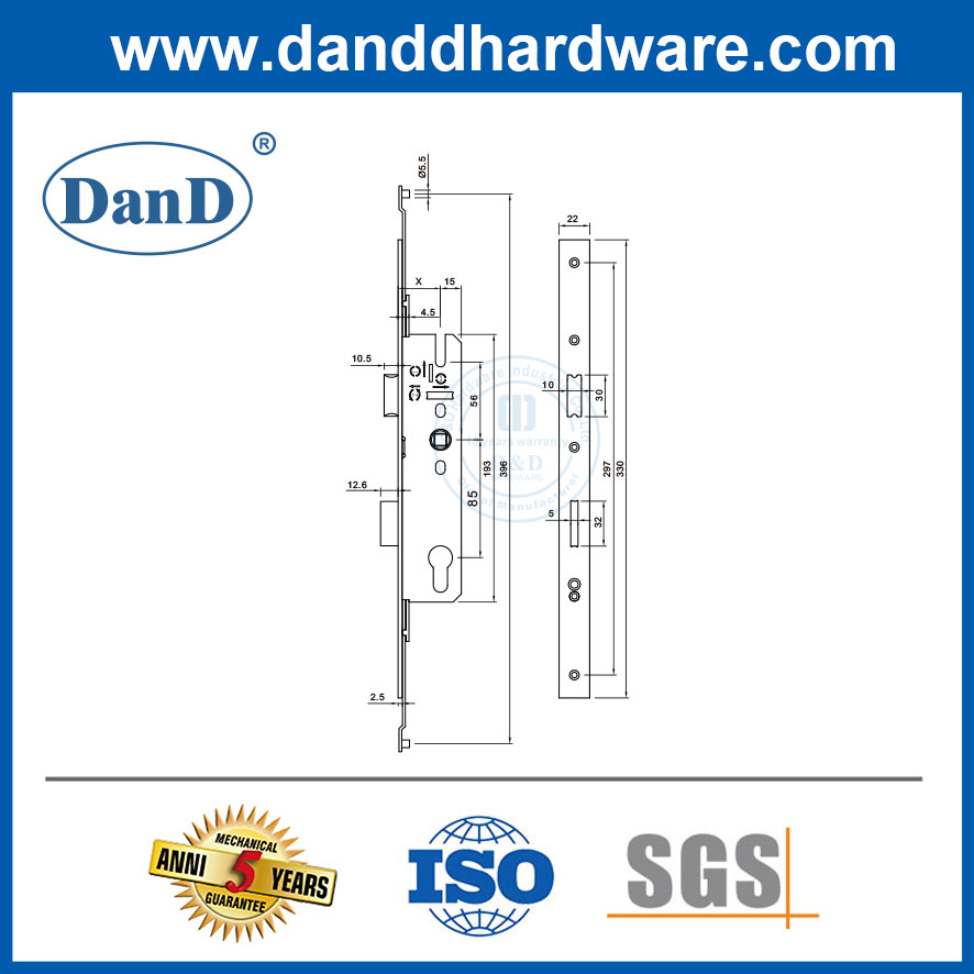 Multipoint Security Door Locks for Narrow Frame Door-DDML051