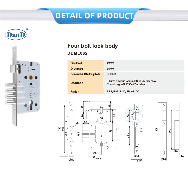 multi-point mortise lock