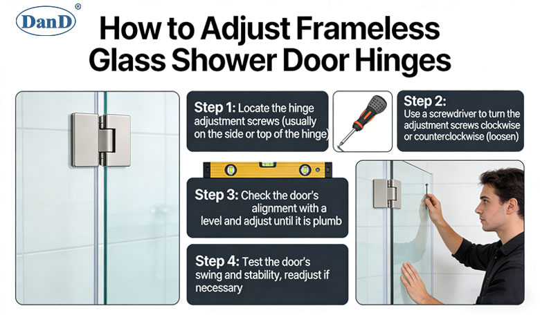 How to Adjust Frameless Glass Shower Door Hinges?