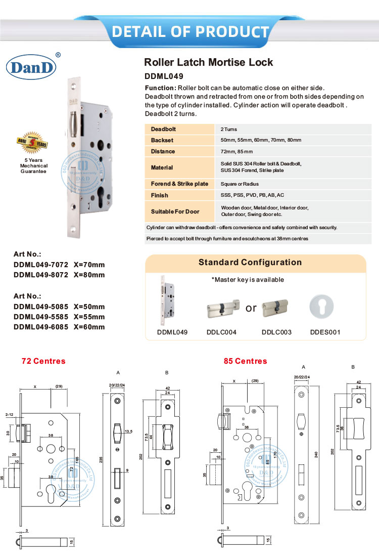 Roller Bolt Lock