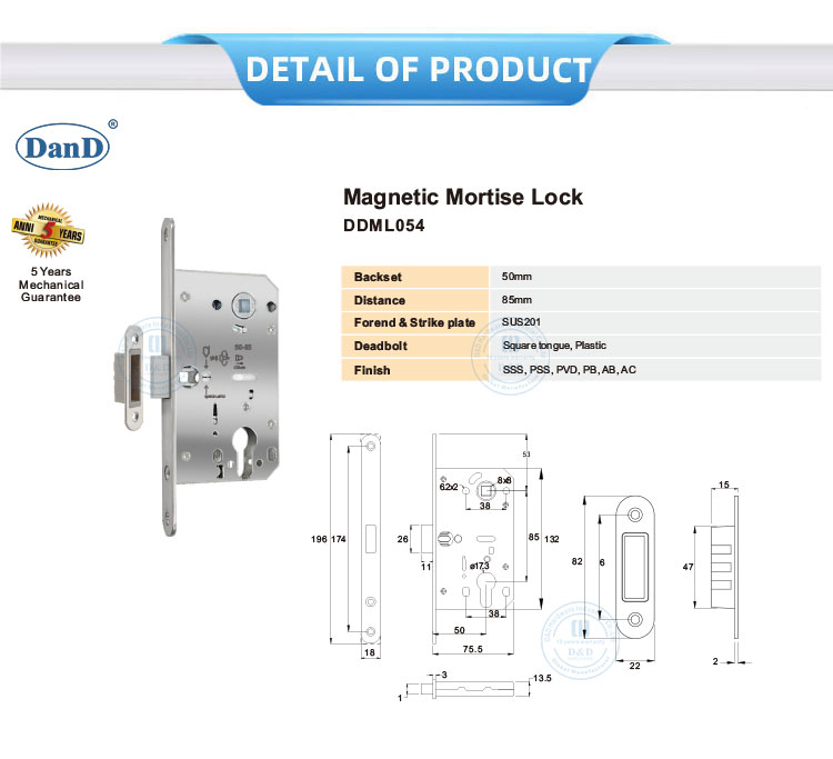 Magnetic Mortise Lock