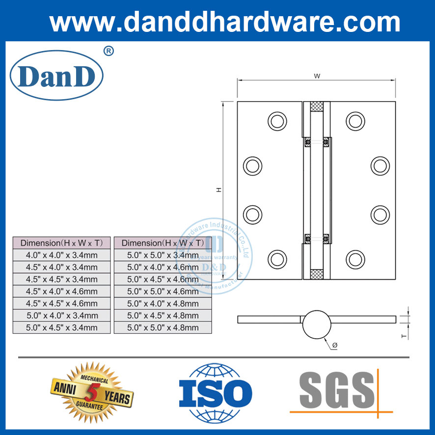 Concealed Bearing Door Hinge
