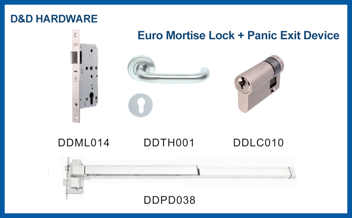 Euro Mortise Lock + Panic Exit Device