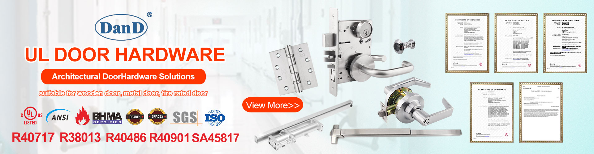 UL listed door hardware