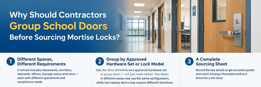 Why Should Contractors Group School Doors Before Sourcing Mortise Locks?