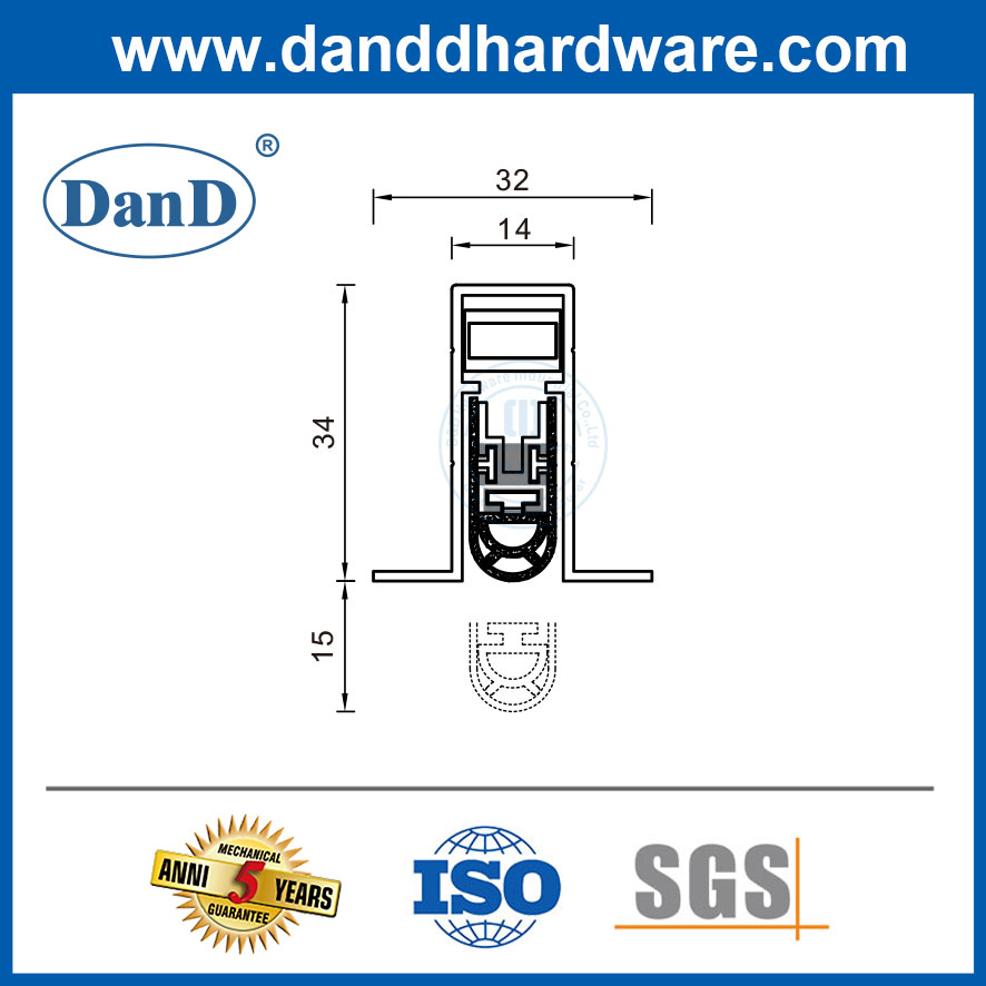 concealed drop seal