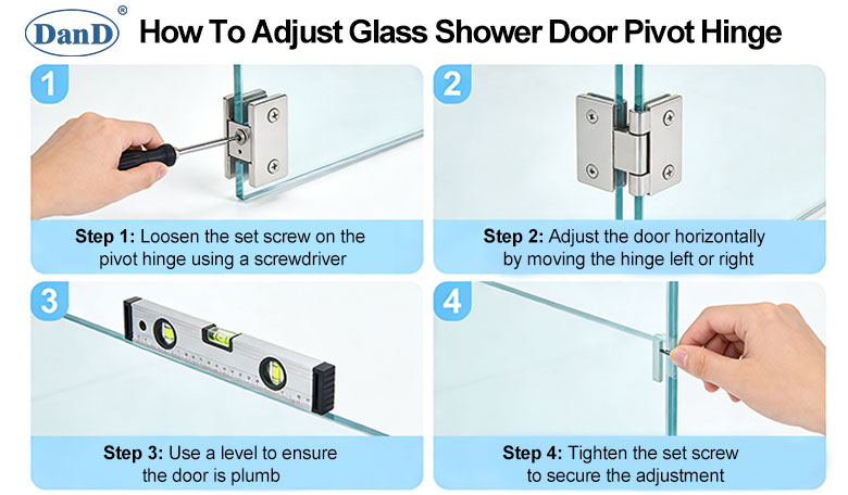 How To Adjust Glass Shower Door Pivot Hinge？