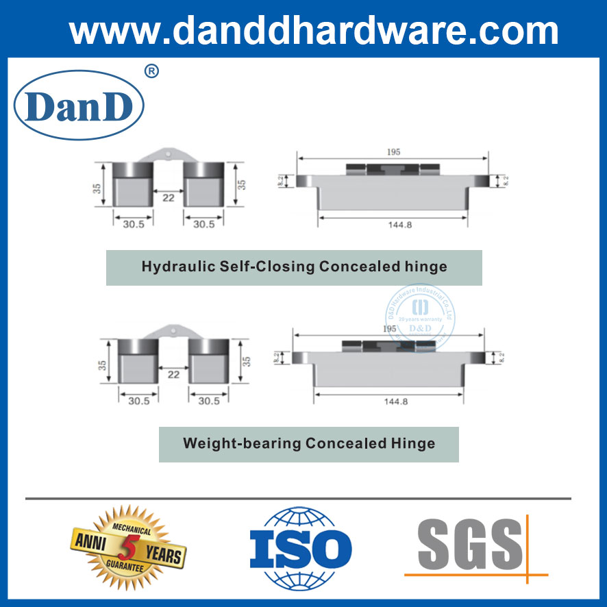 Hydraulic Positioning Concealed Hinge