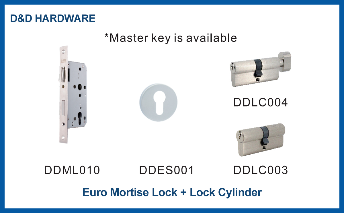 Euro Mortise Lock + Lock Cylinder